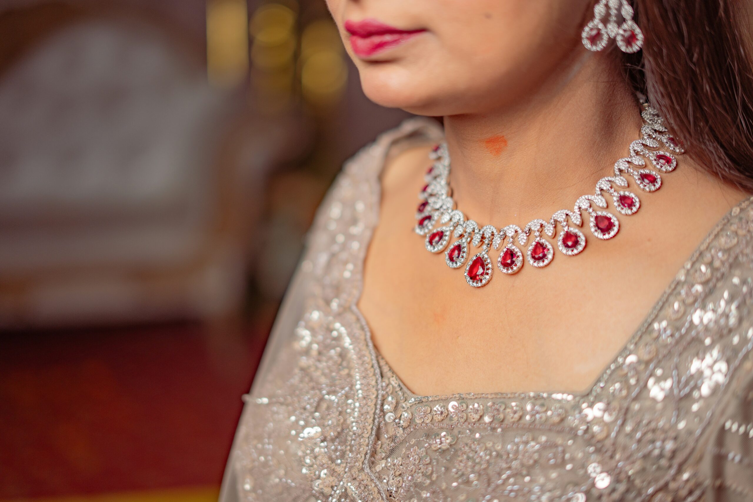 Bespoke ruby and diamond necklace custom jewellery by Jay Gems Bangkok